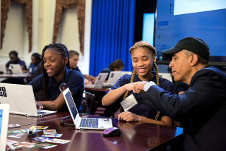 “Give me dap!” Dec. 8, 2014White House Photo by Pete Souza
